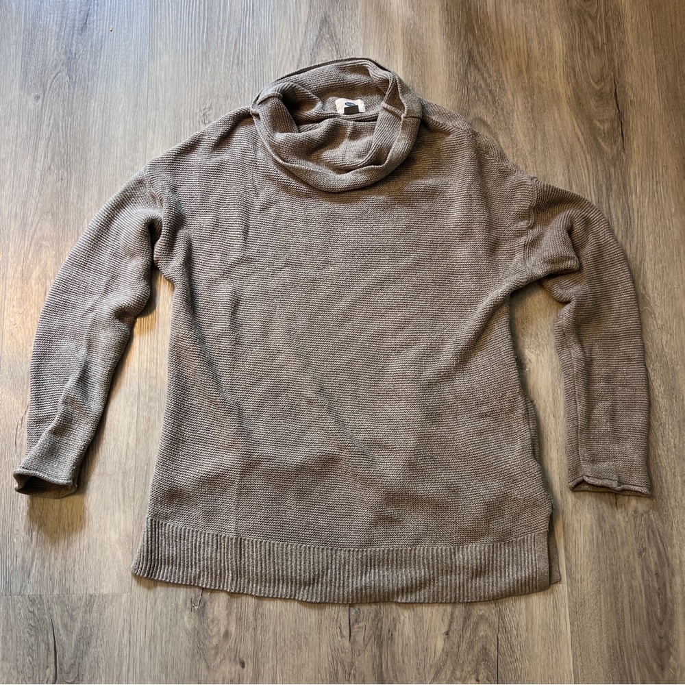 Old Navy Brown Cowl Neck Sweater